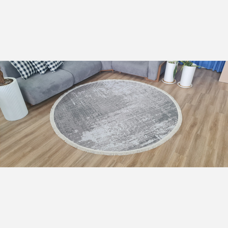 فرشینه طوسی خاکستری مدرن جنس مخمل تُرک استُپ دار ابعاد دلخواه (پس کرایه)