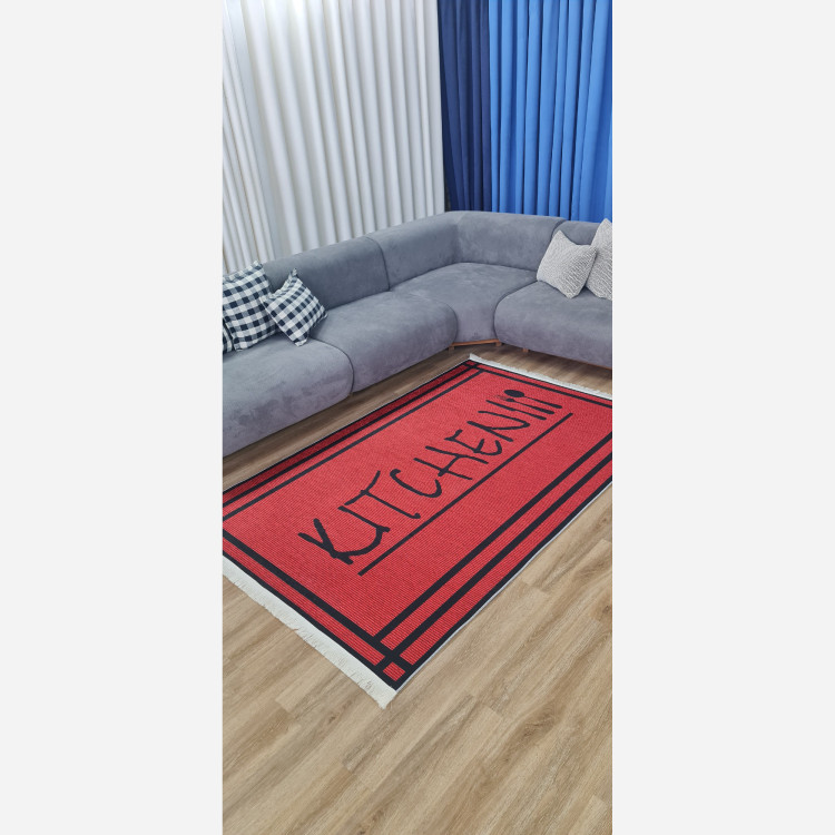 فرش اشپزخانه مخمل هازان تُرک استُپ دار ابعاد دلخواه 057 (پس کرایه)