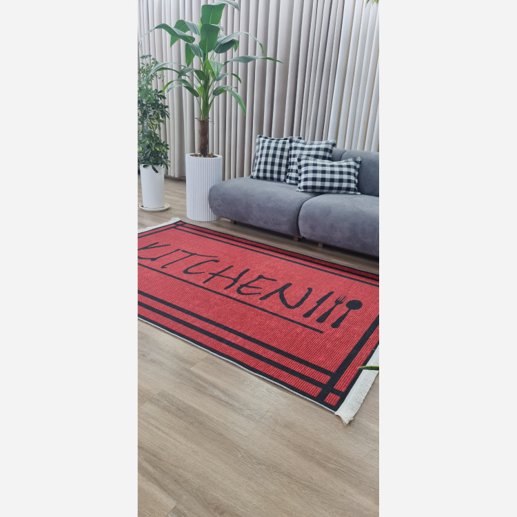 فرش اشپزخانه مخمل هازان تُرک استُپ دار ابعاد دلخواه 057 (پس کرایه)