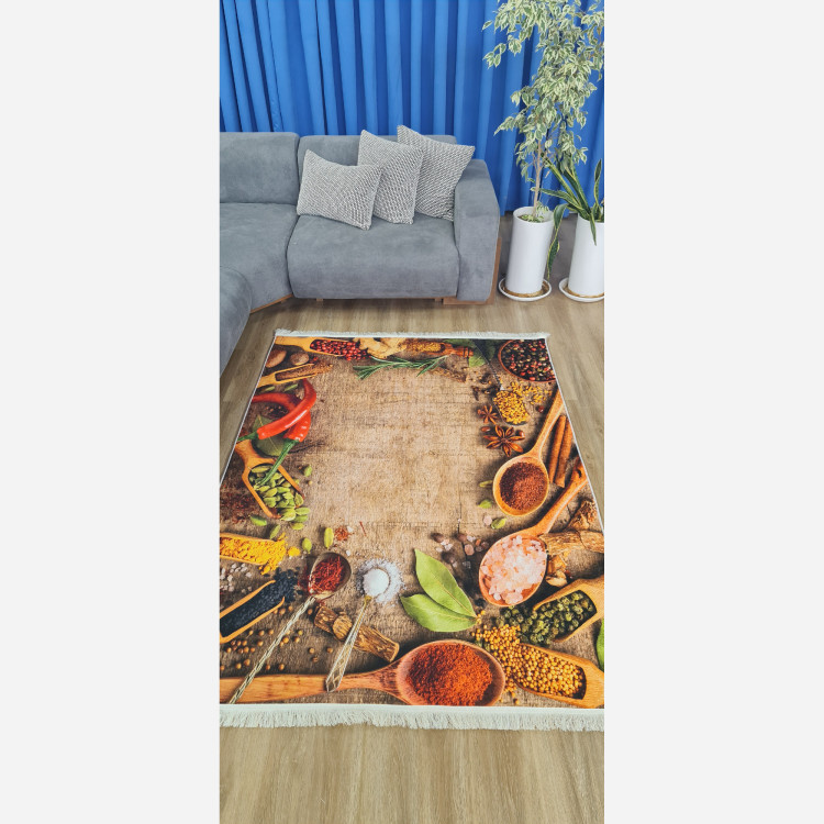 فرشینه اشپزخانه مخمل هازان تُرک استُپ دار ضدلغزش درابعاد دلخواه k151 (پس کرایه)