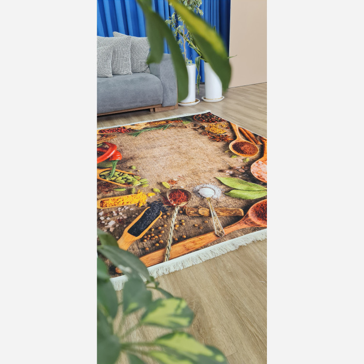 فرشینه اشپزخانه مخمل هازان تُرک استُپ دار ضدلغزش درابعاد دلخواه k151 (پس کرایه)