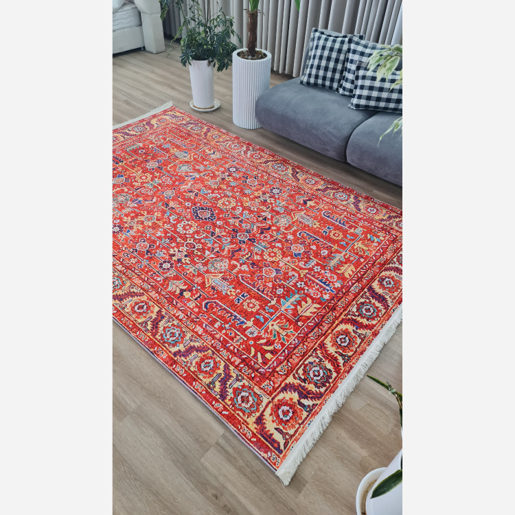 فرش سنتی لاکی جنس مخمل استُپ دار ( ضد سُر ) (پس کرایه)