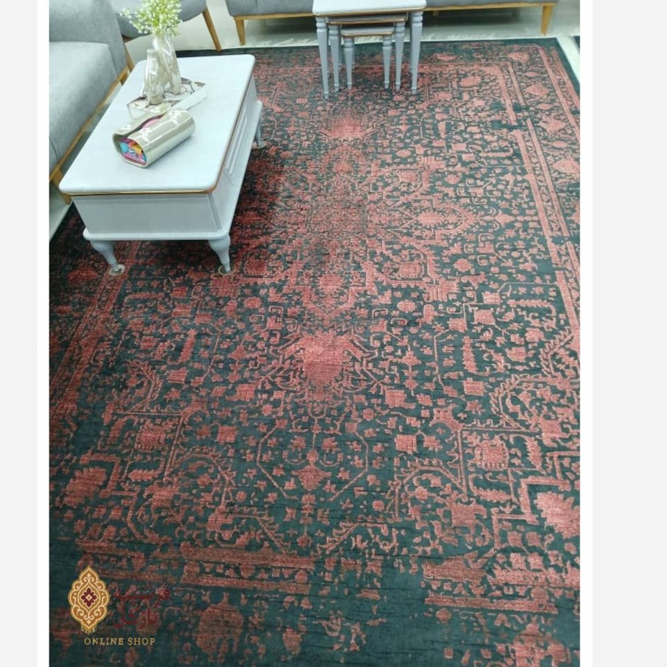 فرشینه لاکی تیره جنس رویه مخمل استُپ دار U117(پس کرایه)