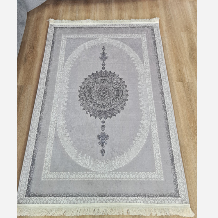 فرشینه طوسی مدرن جنس رویه مخمل استُپ دار(پس کرایه)