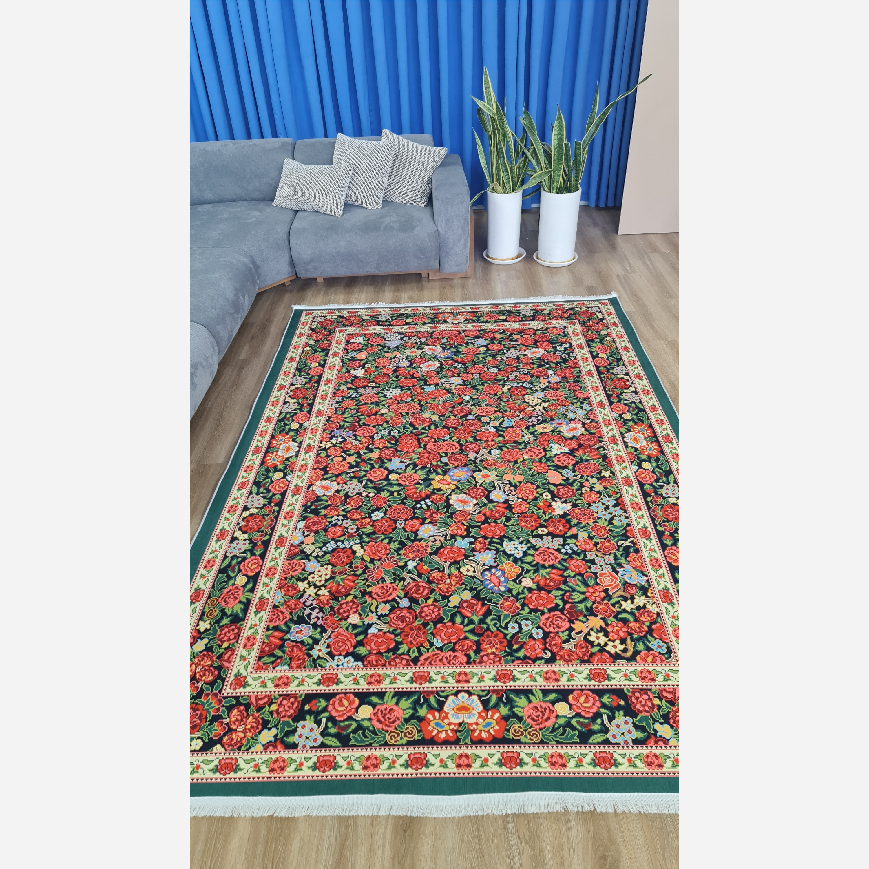 فرش مخمل طرح ابریشمی u120 (ضد سُر) ابعاد دلخواه (پس کرایه)