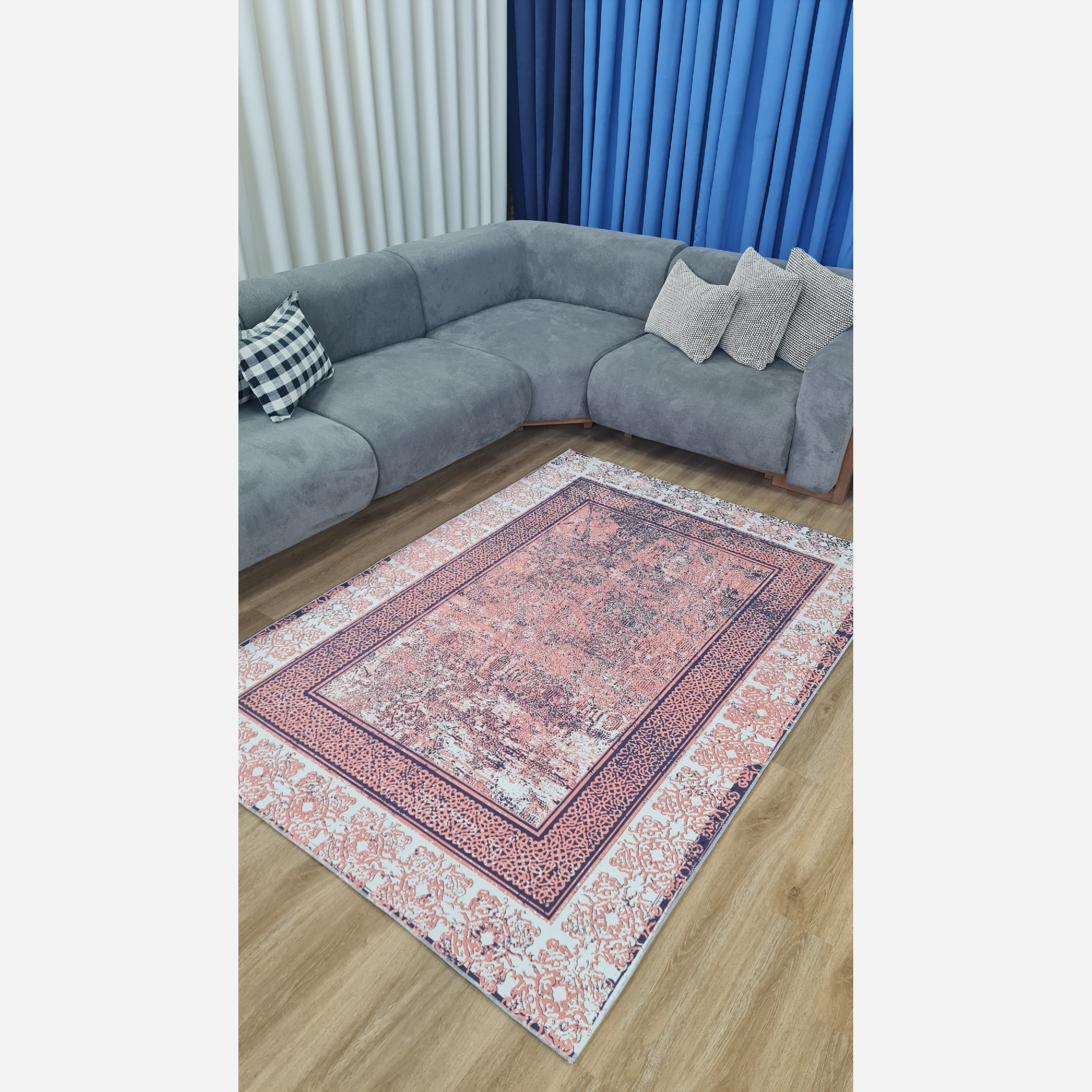 فرشینه مخمل مدرن هازان تُرک ( ارسال رایگان) زیره استُپ دار (پس کرایه)