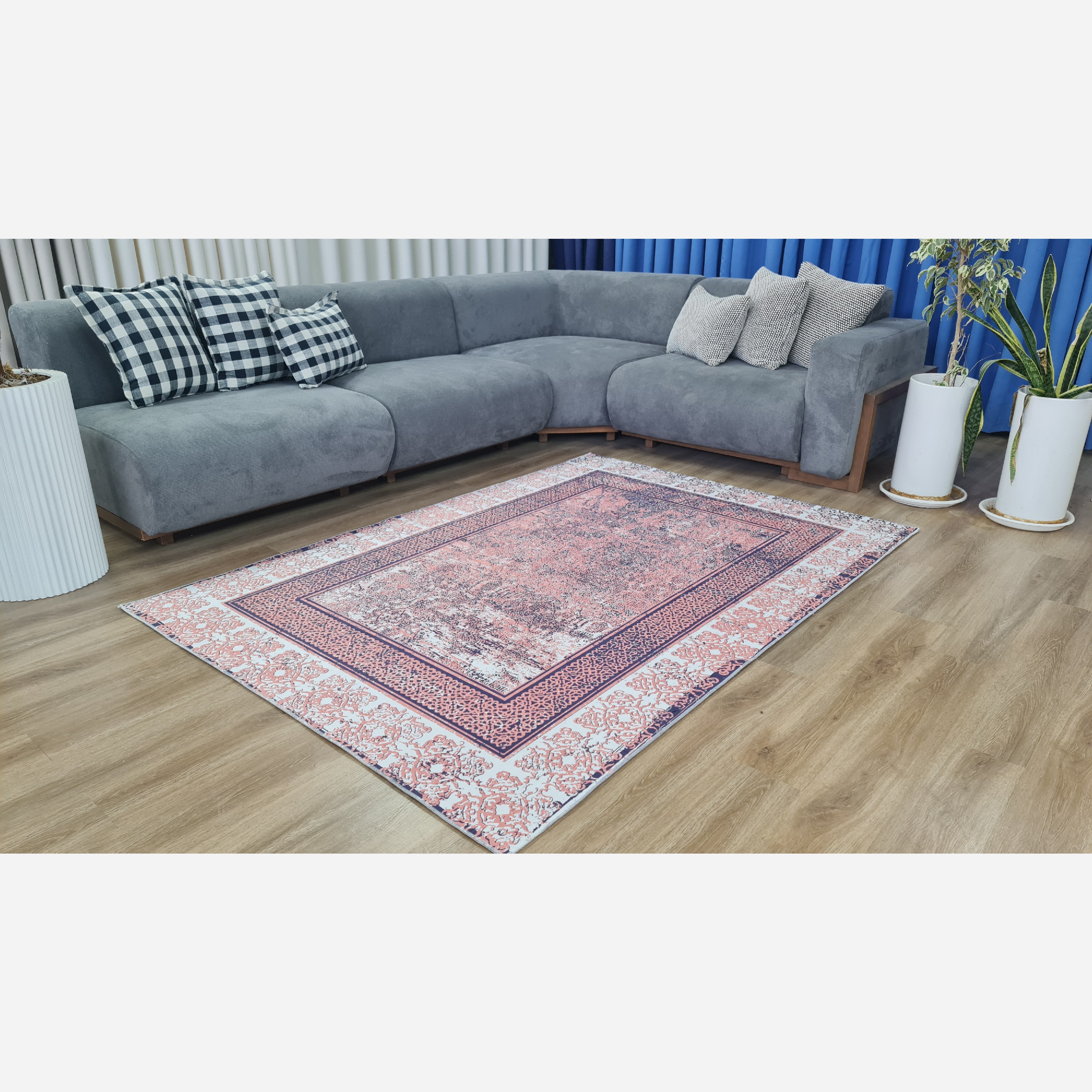 فرشینه مخمل مدرن هازان تُرک ( ارسال رایگان) زیره استُپ دار (پس کرایه)