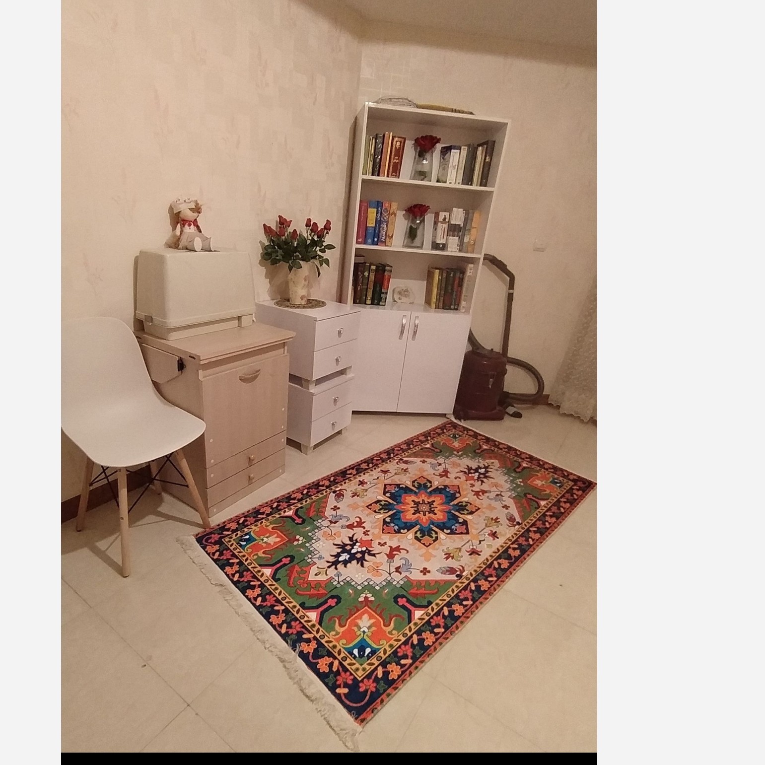 فرشینه مخمل لاکی طرح سنتی استُپ دار (ابعاد دلخواه) O138 (پس کرایه)