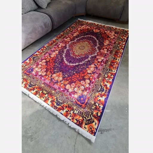 فرشینه مخمل سنتی طرح ابریشمی استُپ دار (اصلا سُر نمیخوره) a057 (پس کرایه)