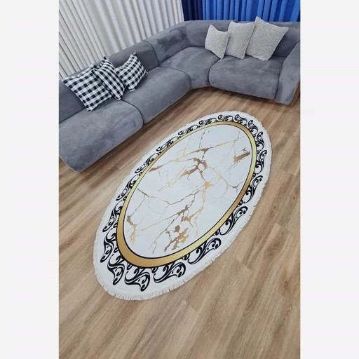 فرش طلایی سفید مخمل تُرک هازان، رفیق جدید خونت که قراره دلتو ببره (پس کرایه)