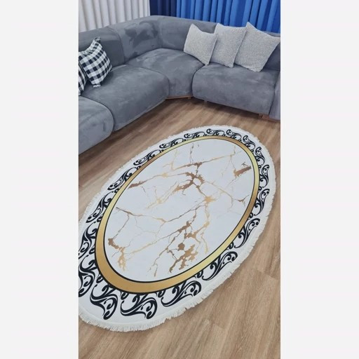 فرش طلایی سفید مخمل تُرک هازان، رفیق جدید خونت که قراره دلتو ببره (پس کرایه)