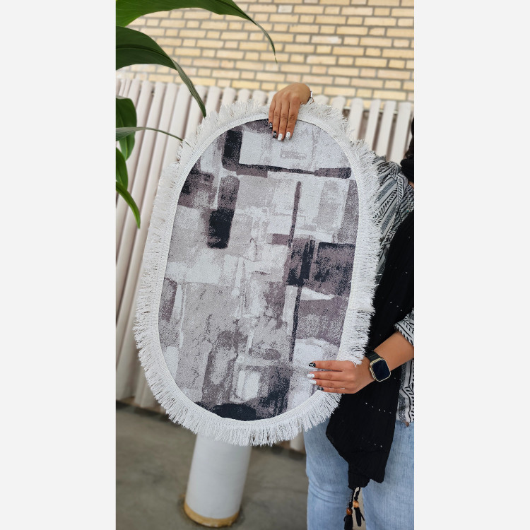 فرشینه پادری بیضی مخمل استُپ دار (اصلا لیز نمیخورن) (پس کرایه)