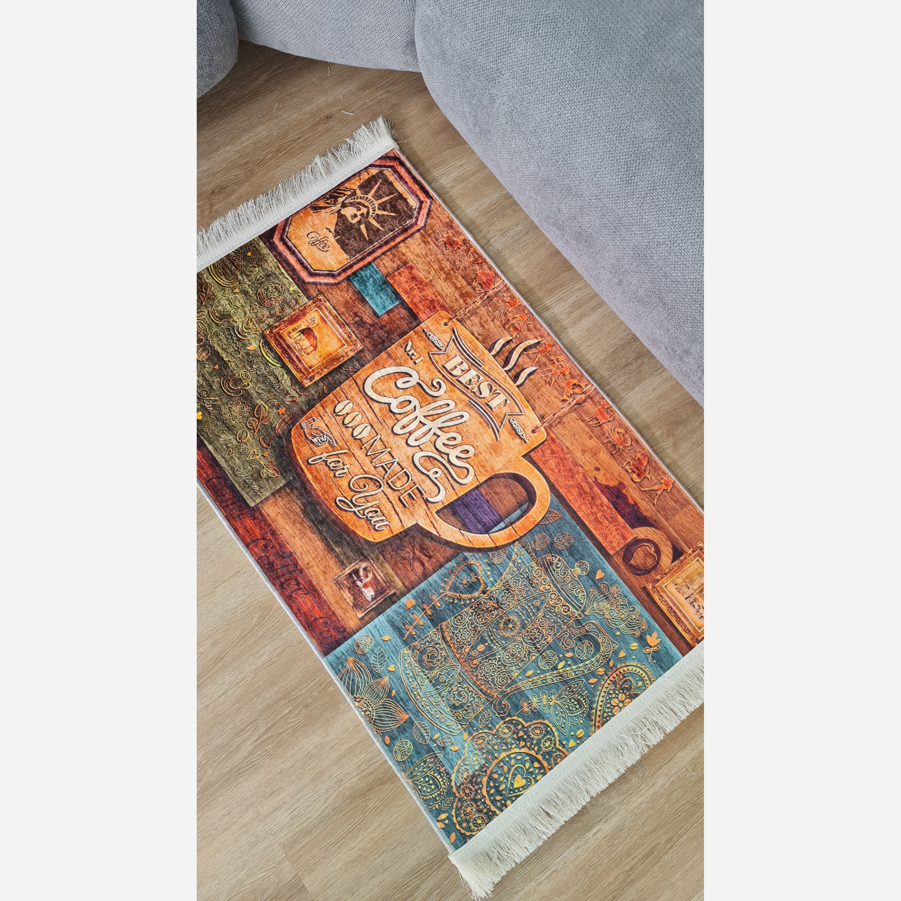 فرشینه آشپزخونه مخمل استُپ دار (اصلا سُر نمیخوره) ابعاد دلخواه 011 (پس کرایه)