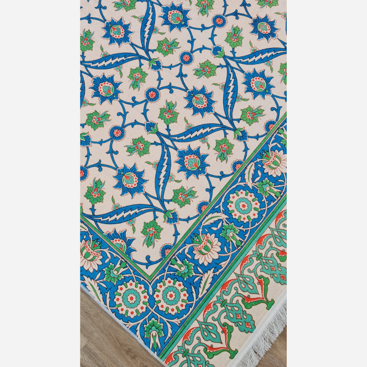 فرشینه مخمل طرح ابریشمی استُپ دار ( سُر نمیخوره) a054 (پس کرایه)