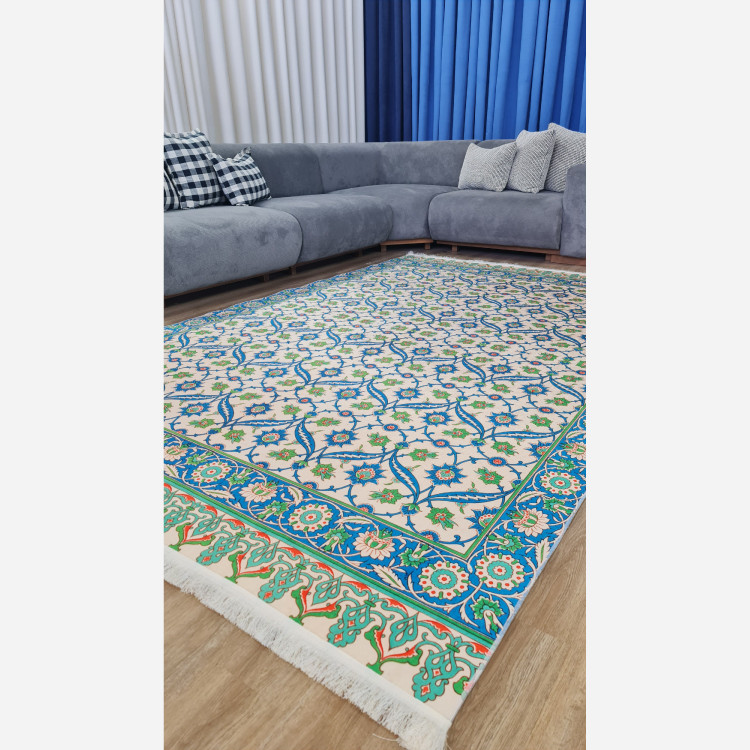 فرشینه مخمل طرح ابریشمی استُپ دار ( سُر نمیخوره) a054 (پس کرایه)