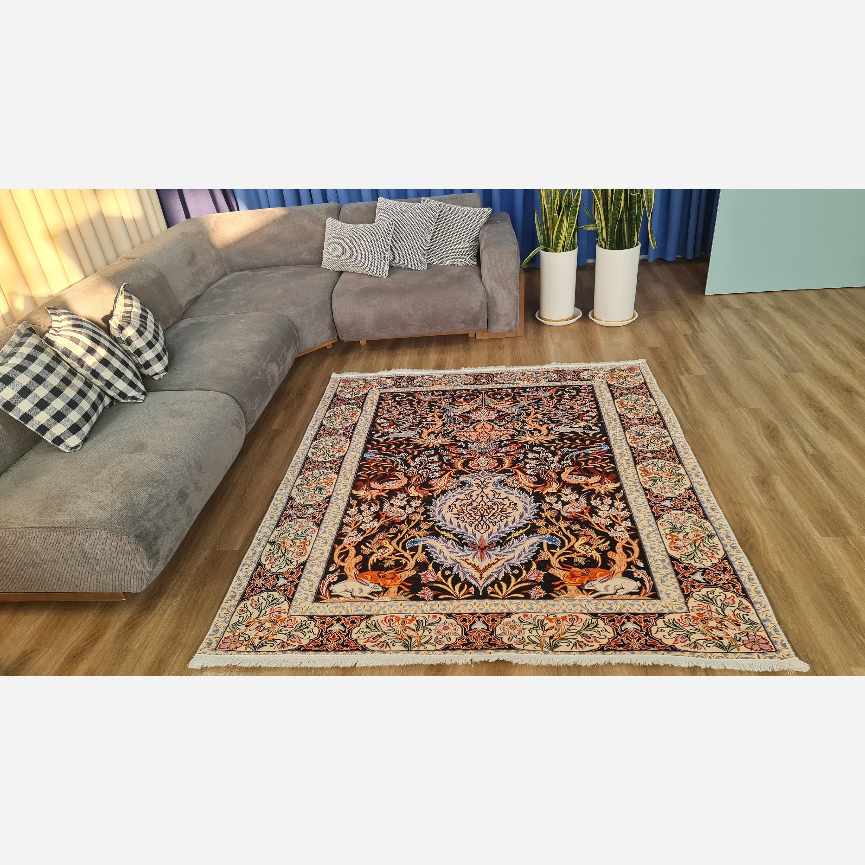 فرشینه مخملی مدرن طرح ابریشم استُپ دار (اصلا لیز نمیخوره) a035 (پس کرایه)