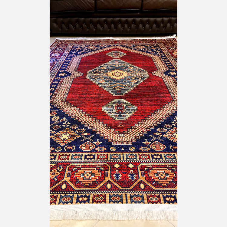 فرشینه مخمل مدرن طرح ابریشم استُپ دار (اصلا لیز نمیخوره) a173 (پس کرایه)