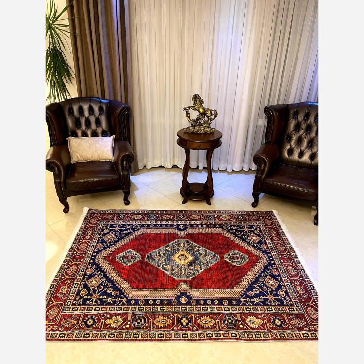 فرشینه مخمل مدرن طرح ابریشم استُپ دار (اصلا لیز نمیخوره) a173 (پس کرایه)