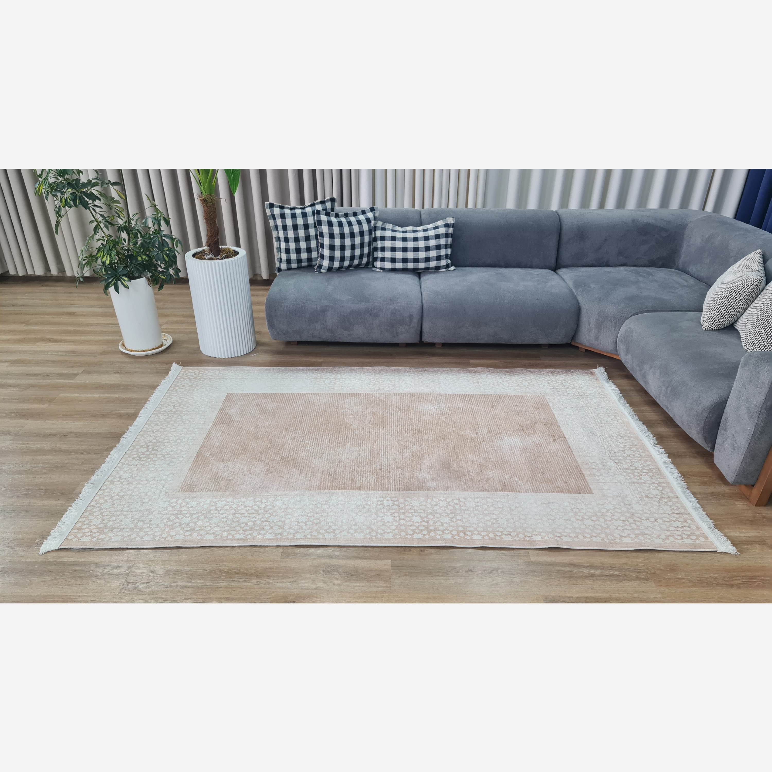 فرش مدرن استُپ دار (اصلا لیز نمیخوره) رویه مخمل هازان ترک (پس کرایه)
