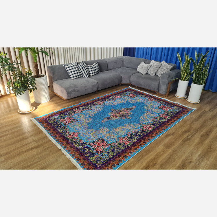 فرش مخمل مدرن طرح ابریشم استُپ دار (اصلا لیز نمیخوره) a084 (پس کرایه)