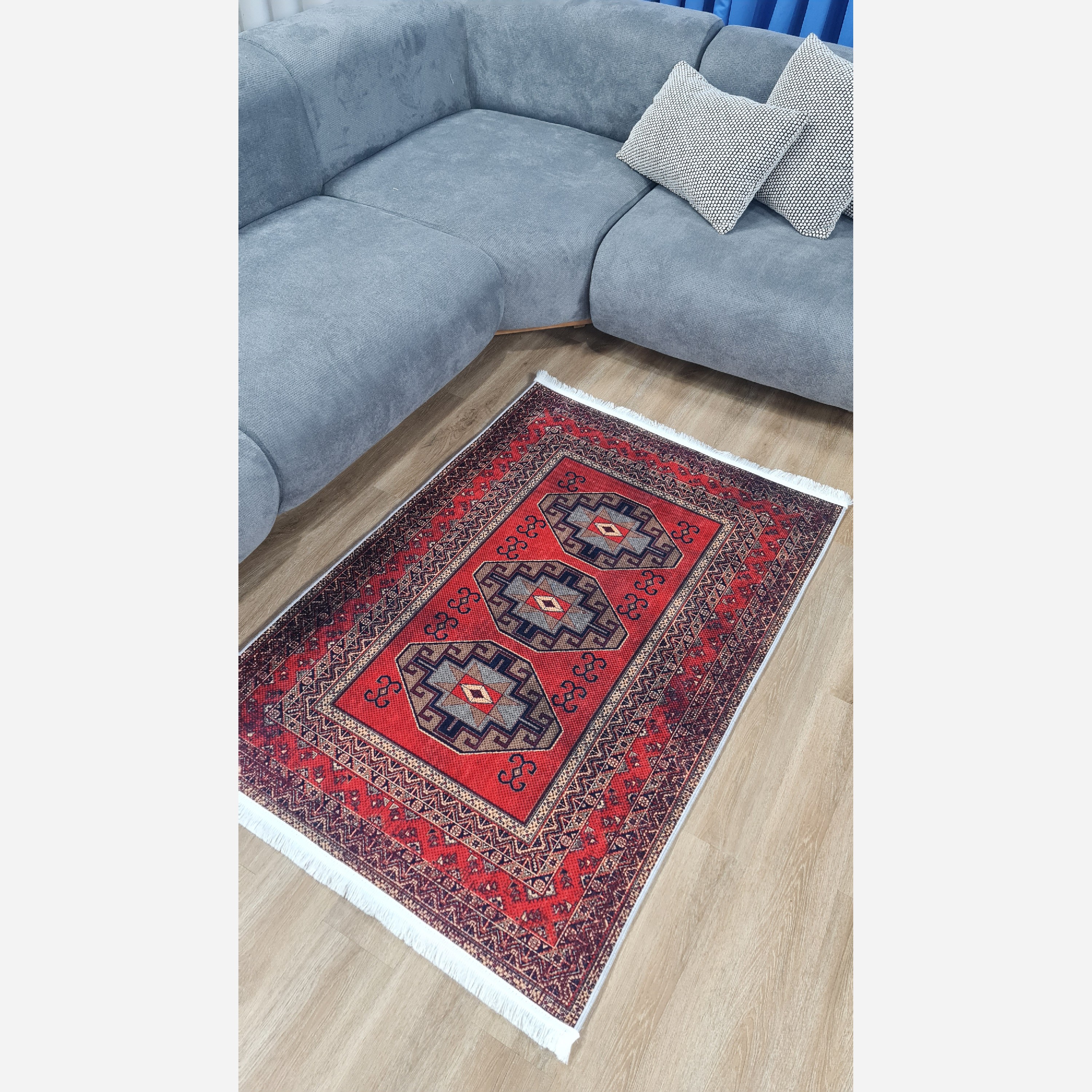 فرشینه مخملی مدرن طرح ابریشم استُپ دار (اصلا لیز نمیخوره) a155 (پس کرایه)