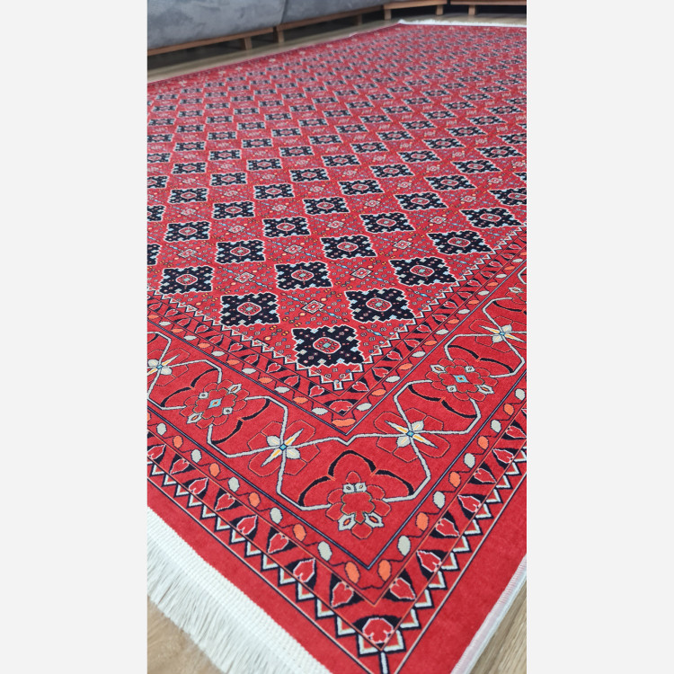 فرش مخمل طرح لاکی استُپ دار (اصلا لیز نمیخوره) a122 (پس کرایه)