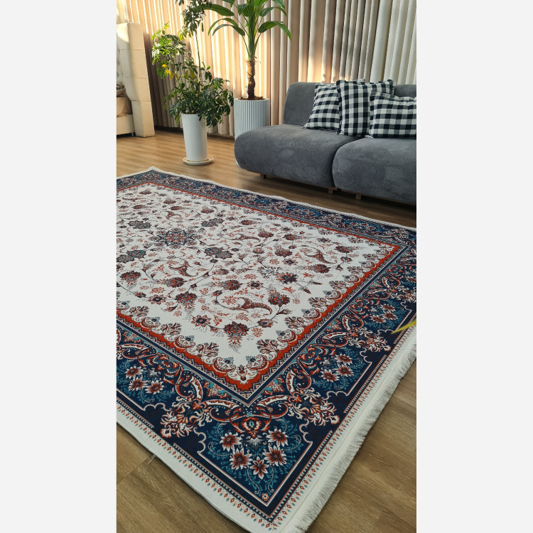 فرش مدرن مخمل استُپ دار (اصلا لیز نمیخوره) o134 (پس کرایه)