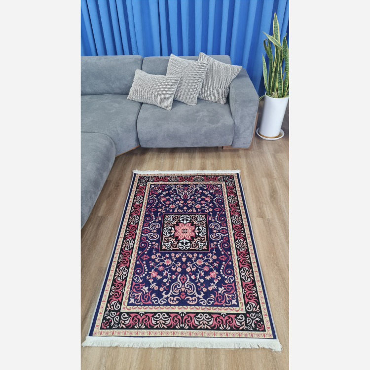 فرش مخملی مدرن طرح ابریشمی استُپ دار (اصلا لیز نمیخوره) a137 (پس کرایه)