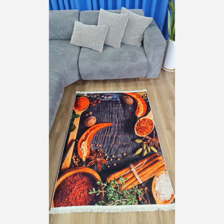 فرشینه مخمل استُپ دار (اصلا لیز نمیخوره) طرح آشپزخانه h082 (پس کرایه)
