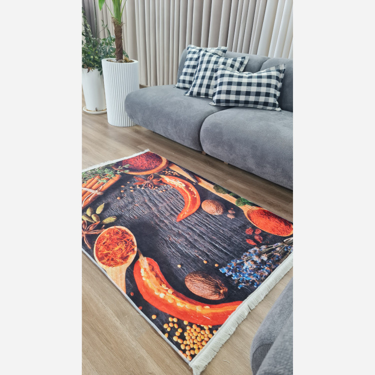 فرشینه مخمل استُپ دار (اصلا لیز نمیخوره) طرح آشپزخانه h082 (پس کرایه)
