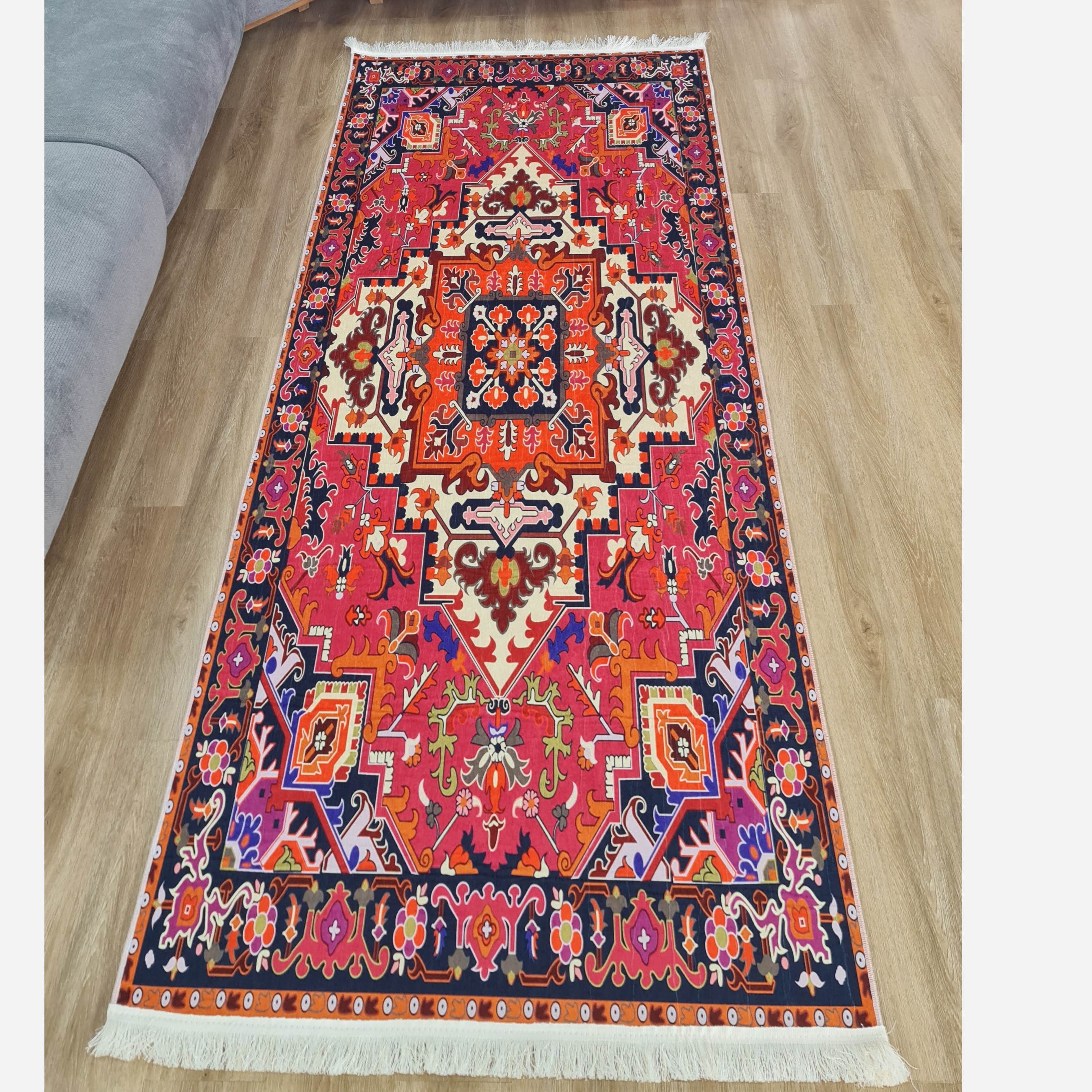 فرشینه مخمل راهرویی زیره استُپ دار (اصلا لیز نمیخوره) 124357  (پس کرایه)