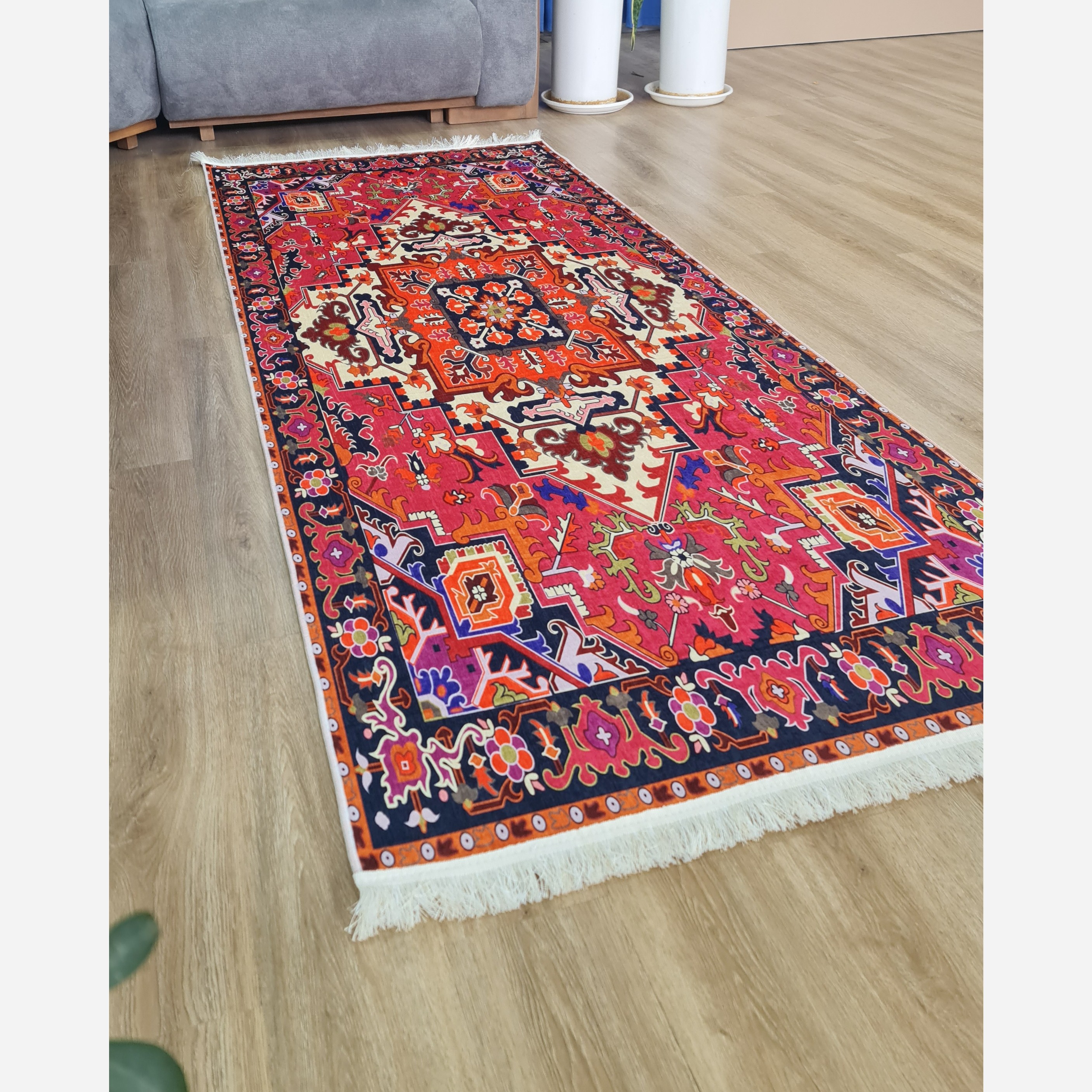فرشینه مخمل راهرویی زیره استُپ دار (اصلا لیز نمیخوره) 124357 (پس کرایه)