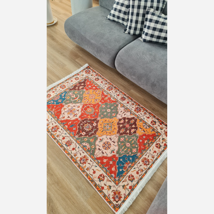 فرشینه فانتزی مدرن (مخمل هازان) مناسب دکوراسیون شیک (پس کرایه)