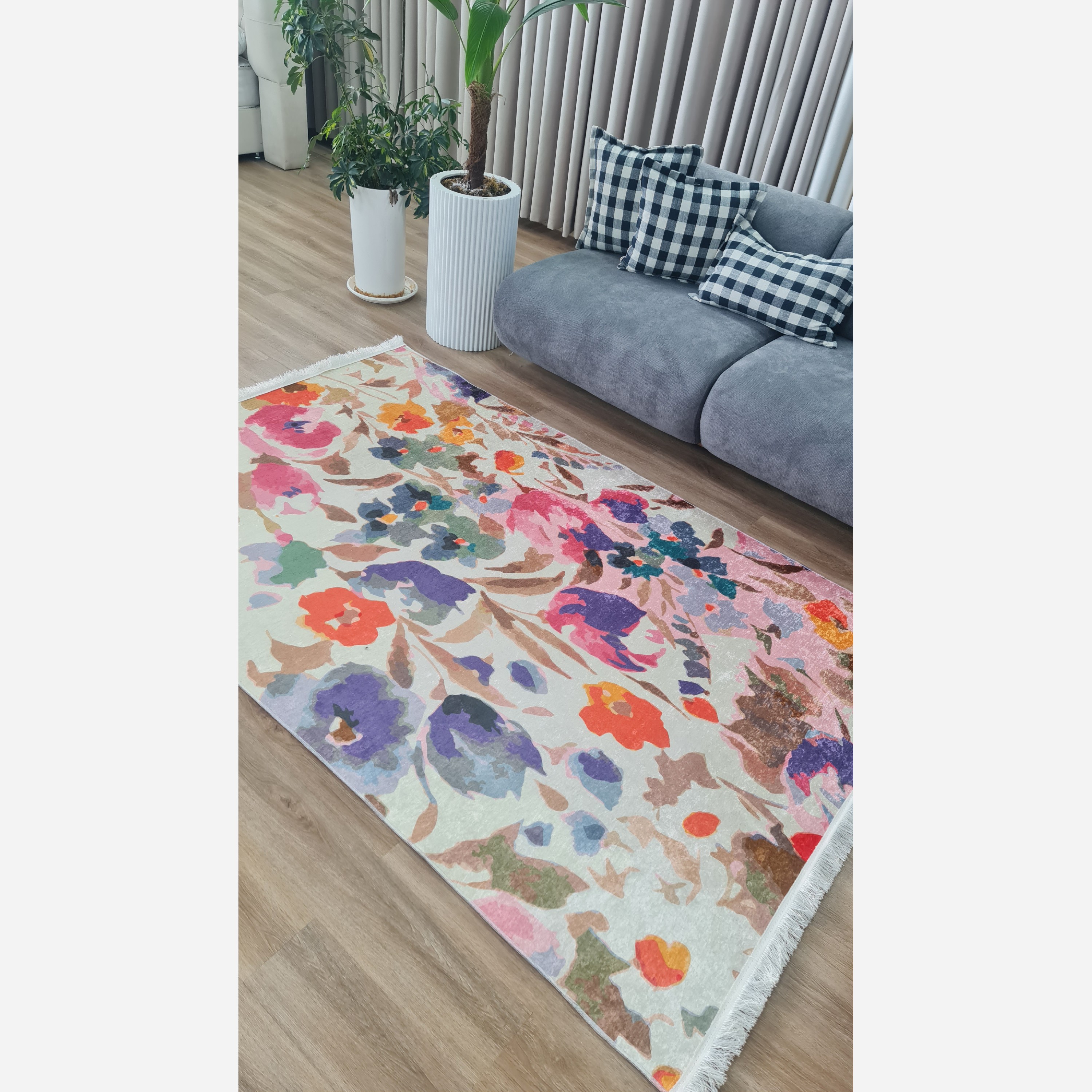 فرشینه مدرن استُپ دار (اصلا لیز نمیخوره)رویه مخمل هازان ترک (پس کرایه)