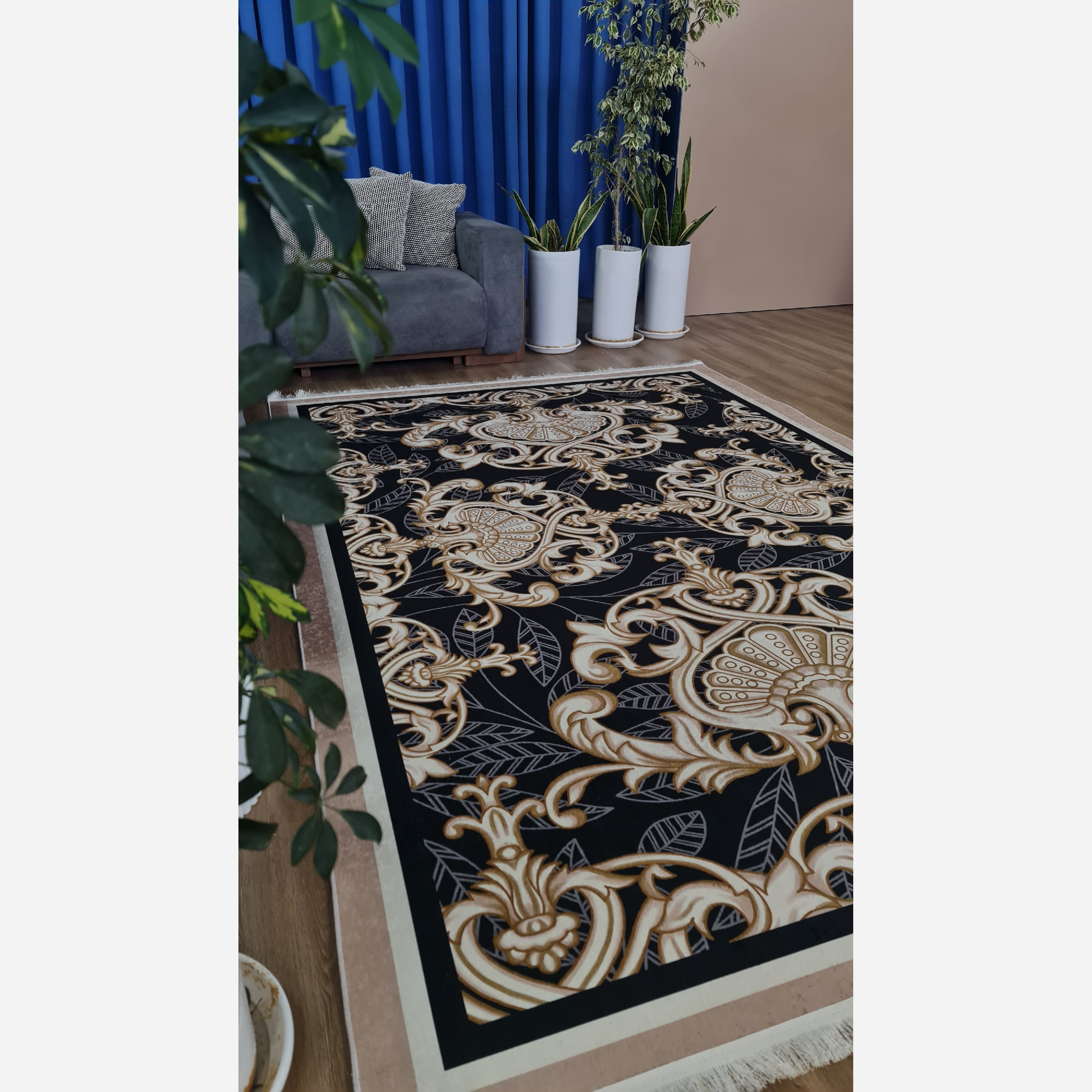 فرشینه مخملی مدرن رویه مخمل هازان ترک 20250420 (پس کرایه)