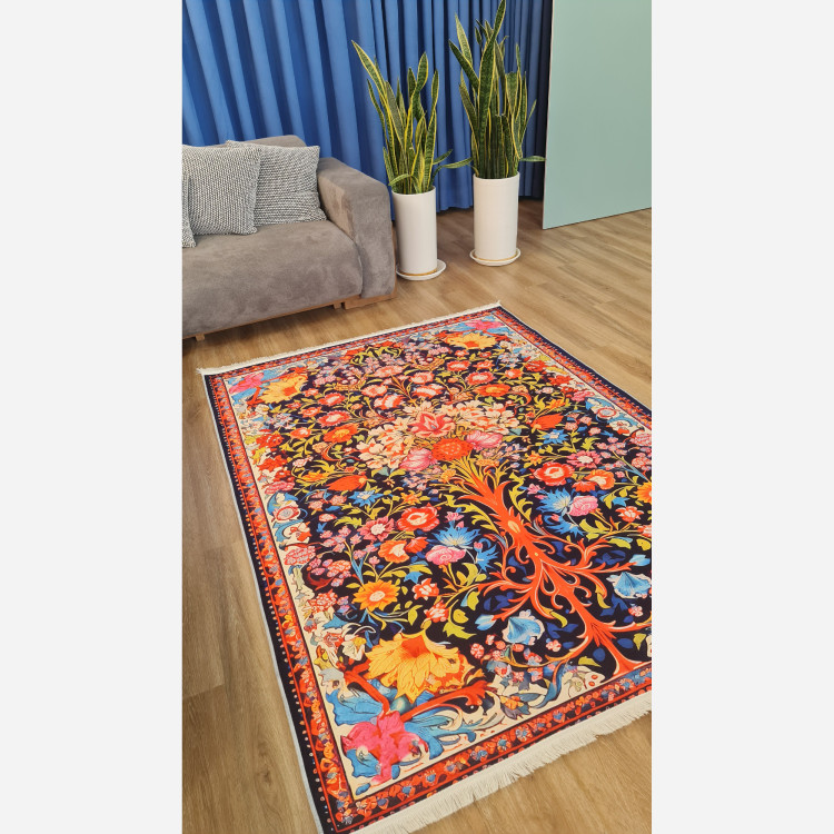 فرشینه مدرن با رویه مخمل هازان کد a048 (پس کرایه)