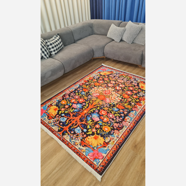 فرشینه مدرن با رویه مخمل هازان کد a048 (پس کرایه)