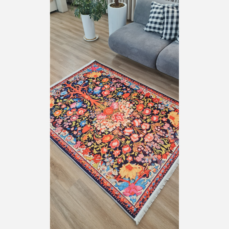 فرشینه مدرن با رویه مخمل هازان کد a048 (پس کرایه)