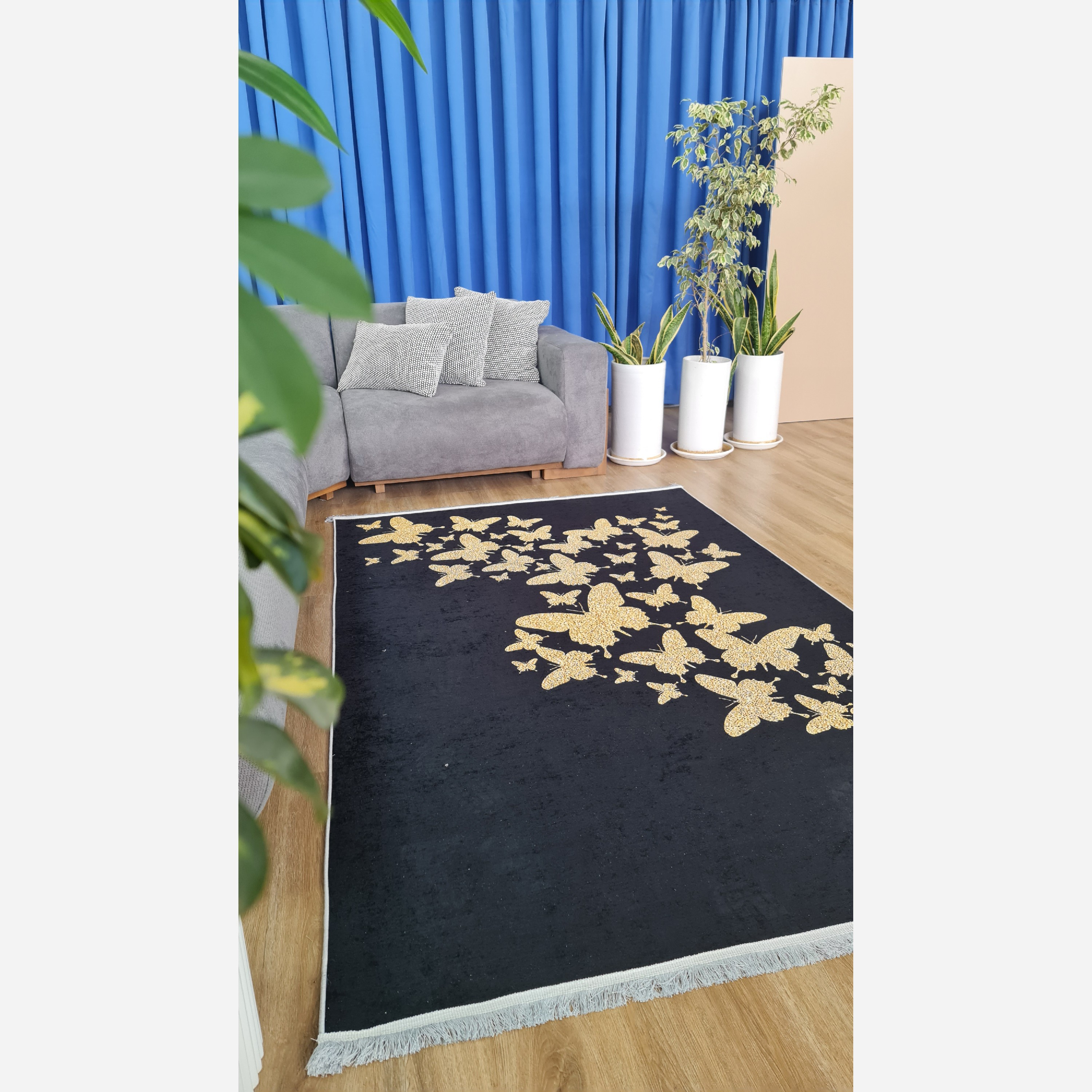 فرشینه مدرن جنس رویه مخمل هازان ترک کد h247 (پس کرایه)