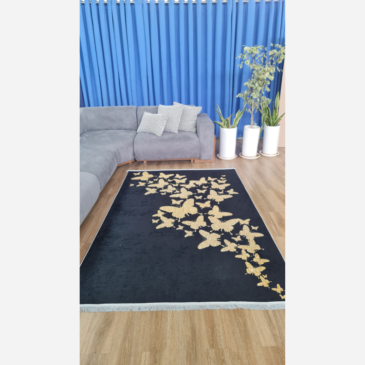 فرشینه مدرن جنس رویه مخمل هازان ترک کد h247 (پس کرایه)