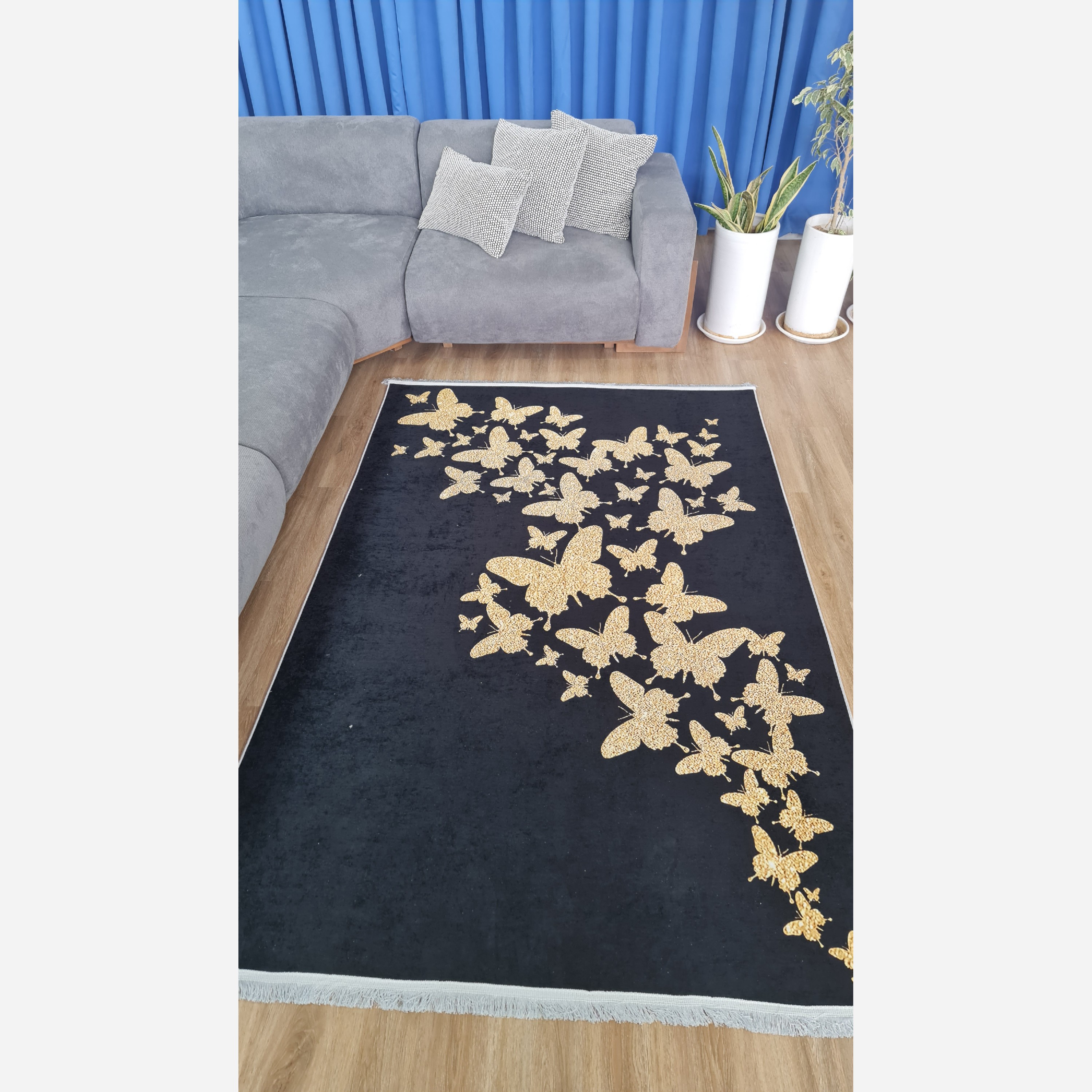 فرشینه مدرن جنس رویه مخمل هازان ترک کد h247 (پس کرایه)