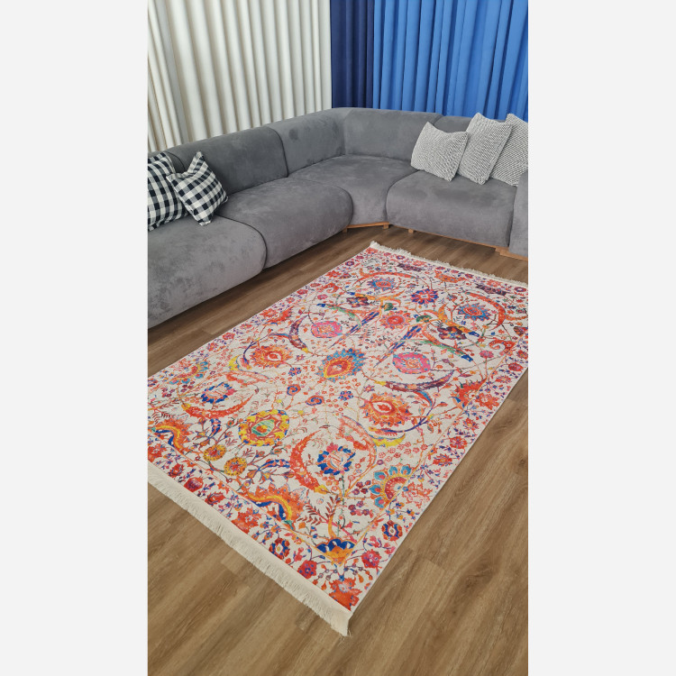 فرش مدرن مخمل هازان ترک استُپ دار ( ضد لغزش )a093 (پس کرایه)