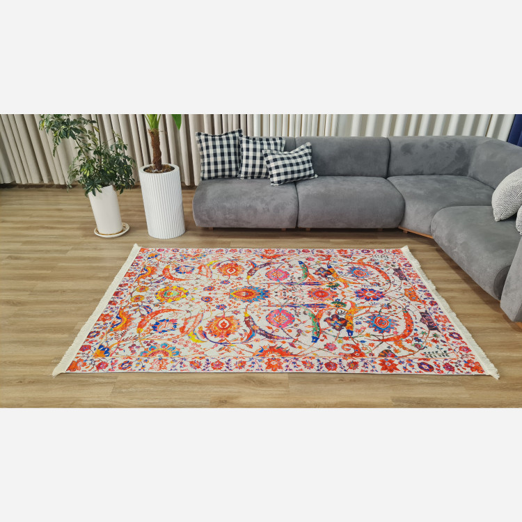 فرش مدرن مخمل هازان ترک استُپ دار ( ضد لغزش )a093 (پس کرایه)