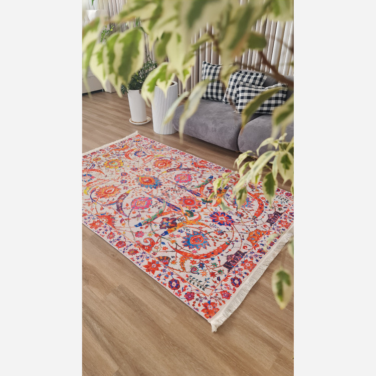 فرش مدرن مخمل هازان ترک استُپ دار ( ضد لغزش )a093 (پس کرایه)