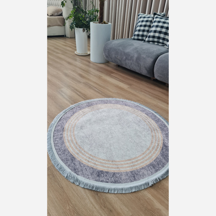 فرش مدرن دایره ای با رویه مخمل هازانd103 (پس کرایه)
