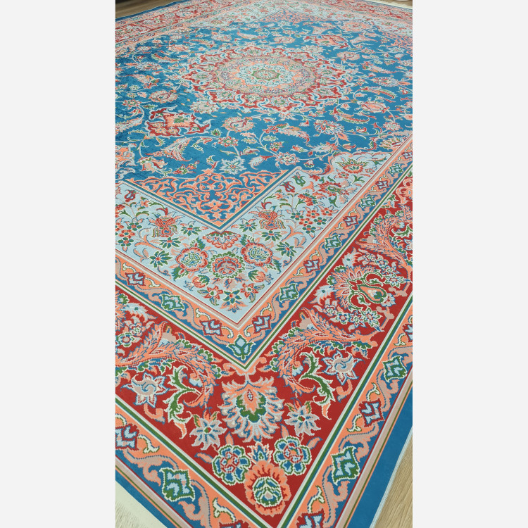 فرشینه مستطیل طرح جدید جنس رویه مخمل هازان ترک کد 20250426 (پس کرایه)
