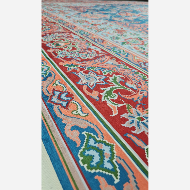 فرشینه مستطیل طرح جدید جنس رویه مخمل هازان ترک کد 20250426 (پس کرایه)
