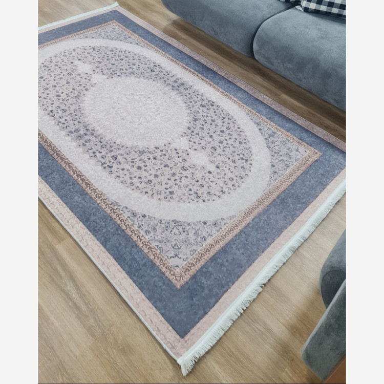 فرشینه مدرن مستطیل رویه مخمل هازان ترک کد 201 (پس کرایه)