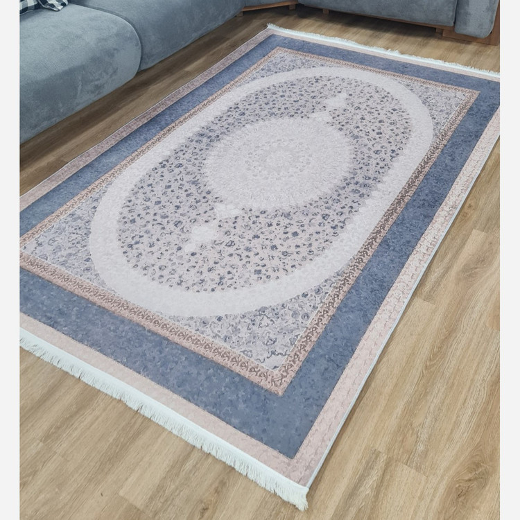 فرشینه مدرن مستطیل رویه مخمل هازان ترک کد 201 (پس کرایه)