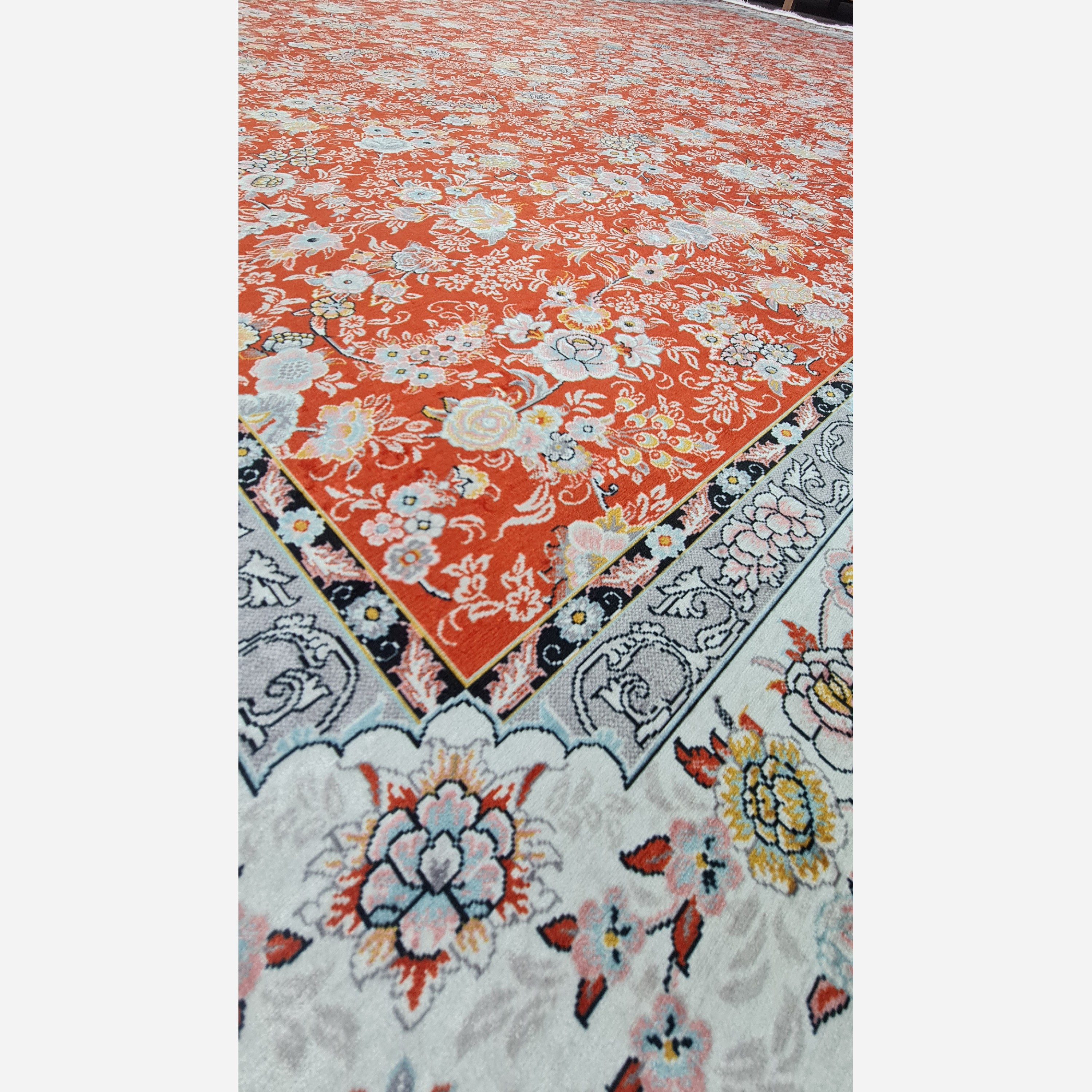 فرشینه مدرن مستطیل رویه مخمل هازان ترک کد 131 (پس کرایه)